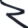 Косая бейка стрейч 20 мм сине-черная