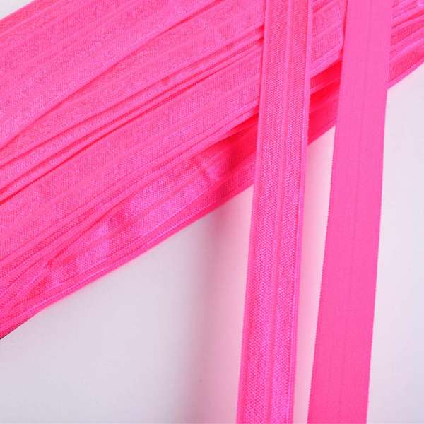 Косая бейка стрейч 15 мм фуксия