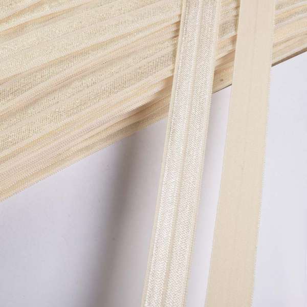 Косая бейка стрейч 15 мм молочная