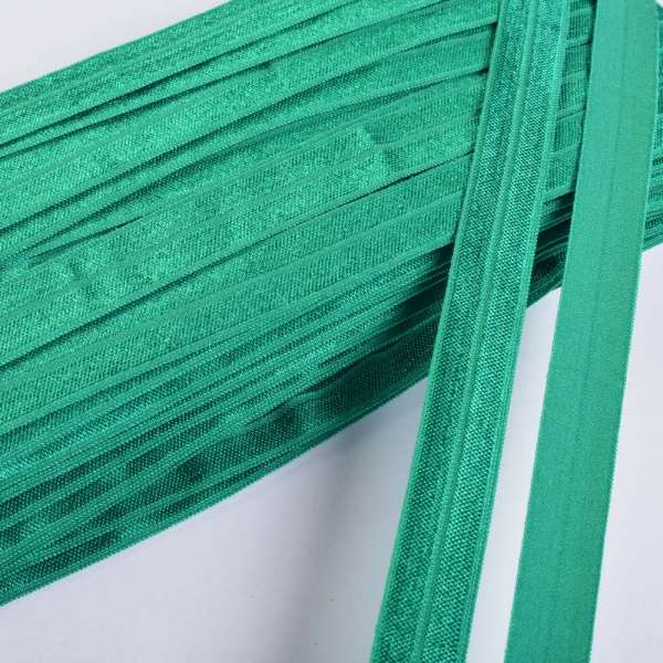 Косая бейка стрейч 15 мм морская волна