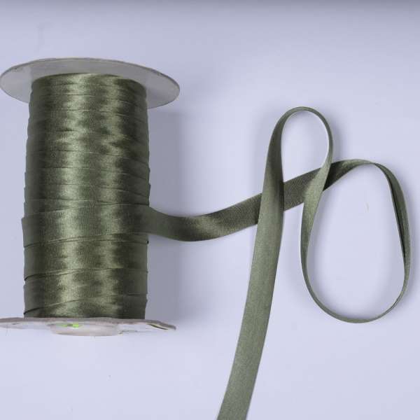 Косая бейка 15мм на метраж (111) оливковая