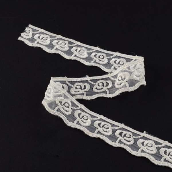 Кружево капрон 30мм сливочное