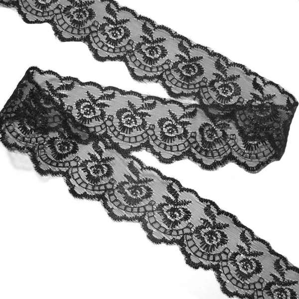Кружево капрон 40мм черное