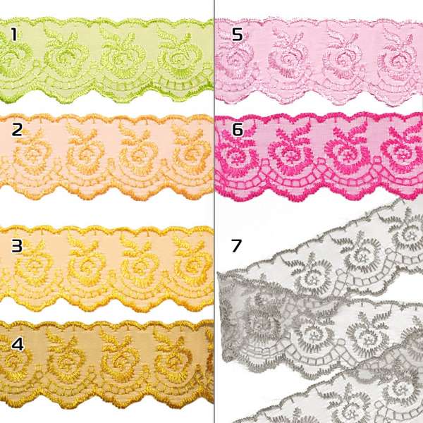 Кружево капрон 40мм в ассортименте