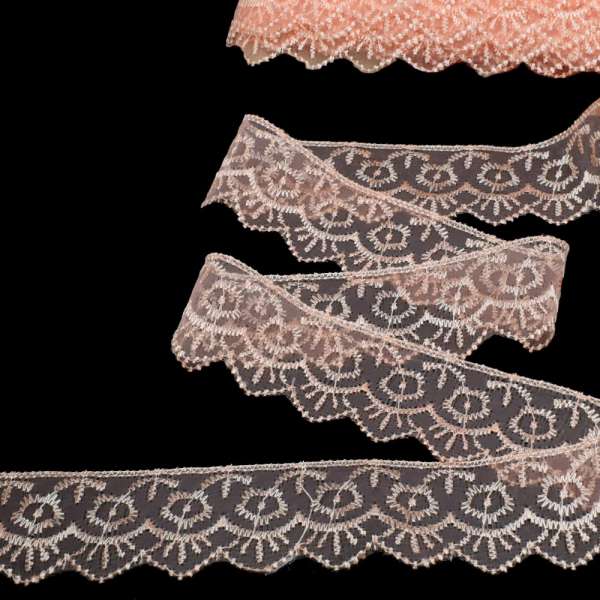 Кружево капрон 50мм персиковое