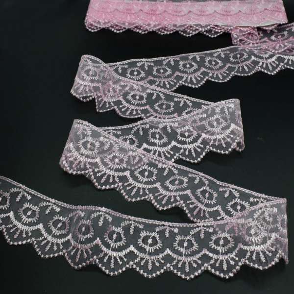 Кружево капрон 50мм розовое