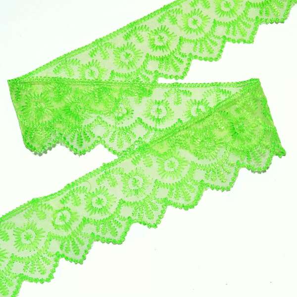 Кружево капрон 50мм зеленое