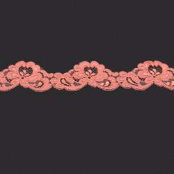 Кружево коралл узкое
