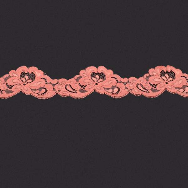 Кружево коралл узкое