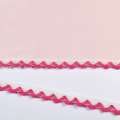 Кружево хлопок зигзаг 20мм бело-малиновое