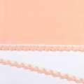 Кружево хлопок зигзаг 20мм бело-персиковое