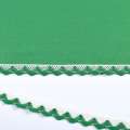 Кружево хлопок зигзаг 20мм бело-зеленое