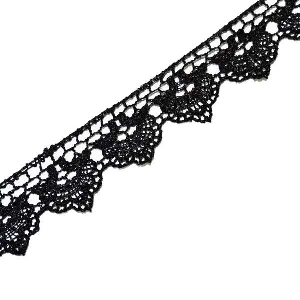 Кружево хлопок 25мм черное