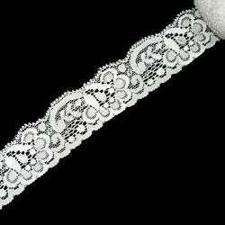 Кружево стрейч 35мм молочное