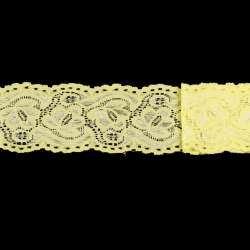Кружево стрейч 60мм желтое