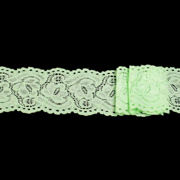 Кружево стрейч 60мм салатовое