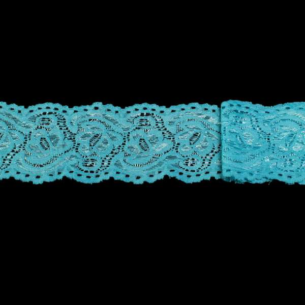 Кружево стрейч 60мм бирюзовое