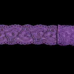 Кружево стрейч 60мм фиолетовое