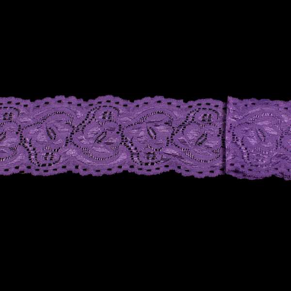 Кружево стрейч 60мм фиолетовое
