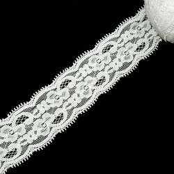 Кружево стрейч 40мм молочное
