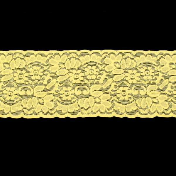 Кружево стрейч 100мм желтое