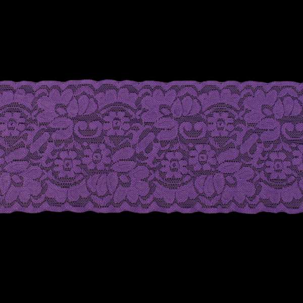 Кружево стрейч 100мм фиолетовое