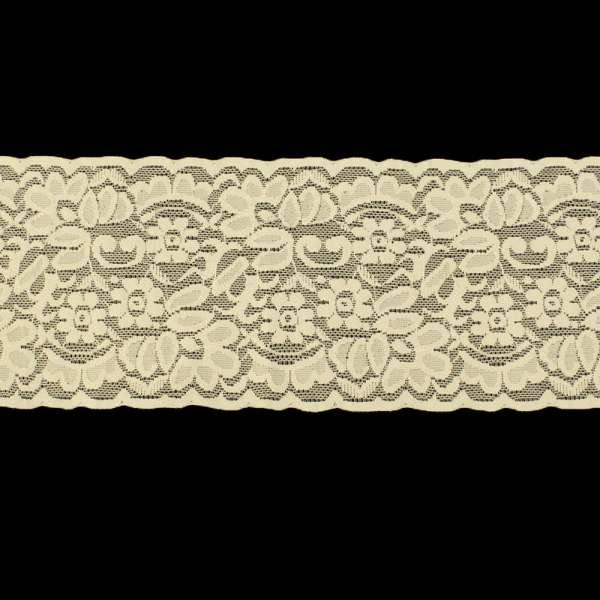 Кружево стрейч 100мм молочное