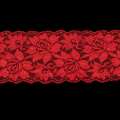 Кружево стрейч розы 100мм красное