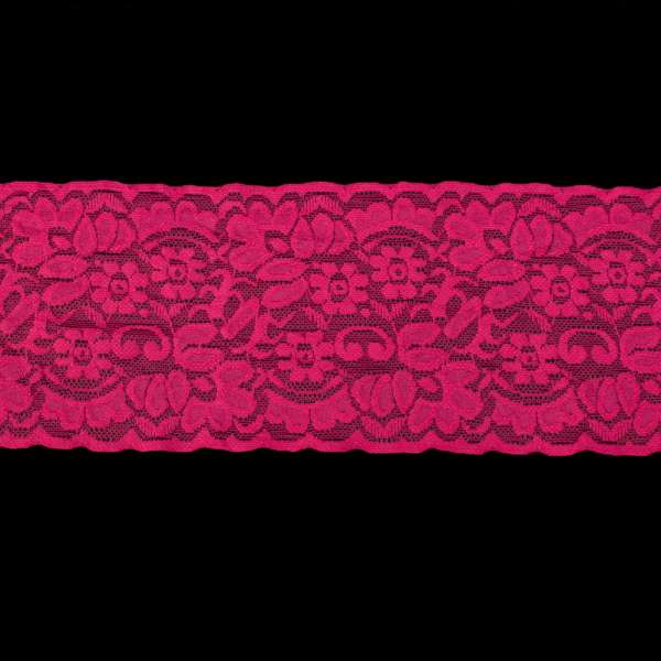 Кружево стрейч 100мм малиновое