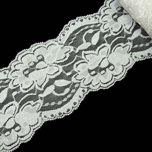 Кружево стрейч 95мм молочное