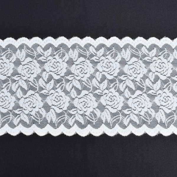 Кружево стрейч 140мм молочное