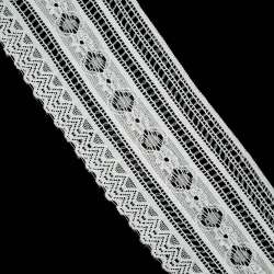Кружево стрейч 80мм молочное