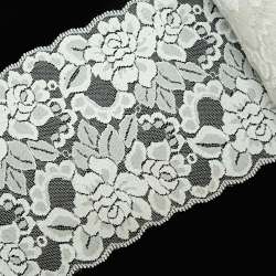 Кружево стрейч 150мм молочное