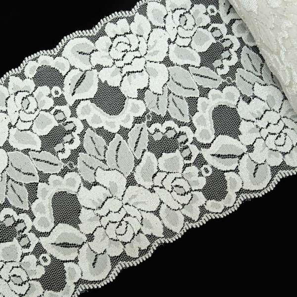 Кружево стрейч 150мм молочное