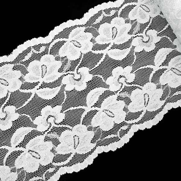 Кружево стрейч 150мм белое
