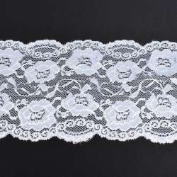 Кружево стрейч 140мм белое