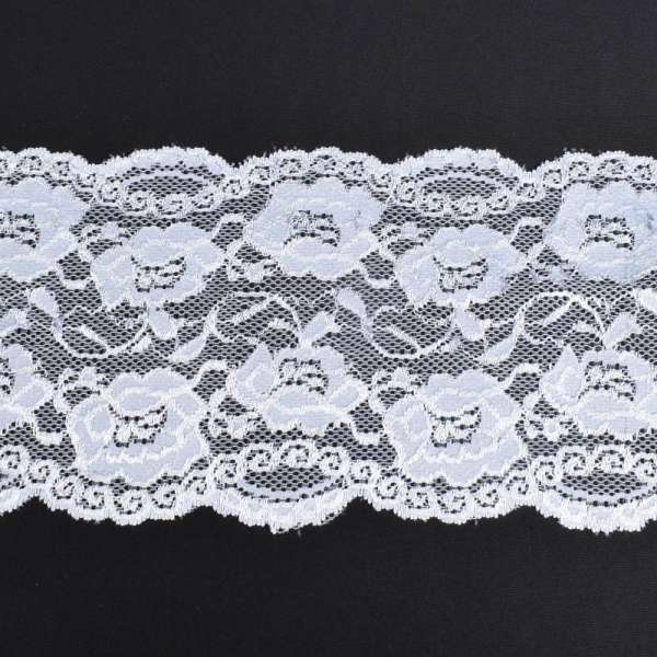 Кружево стрейч 140мм белое