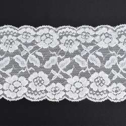 Кружево стрейч 150мм молочное