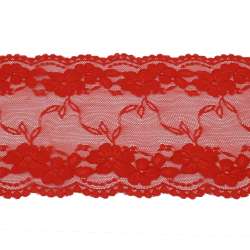 Кружево стрейч 150мм красное