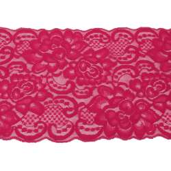 Кружево стрейч розы 175мм малиновое