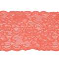 Кружево стрейч розы 175мм коралловое