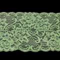 Кружево стрейч розы 175мм салатовое