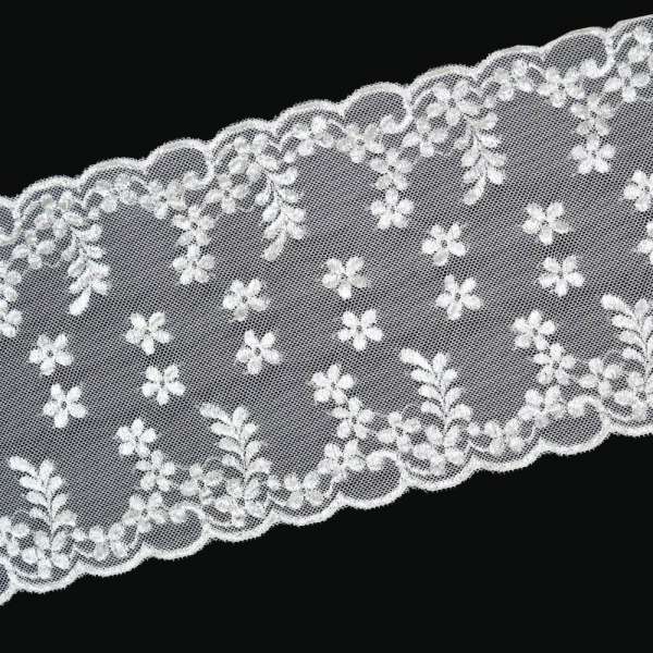 Кружево стрейч 165мм молочное