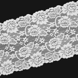 Кружево стрейч 165мм молочное