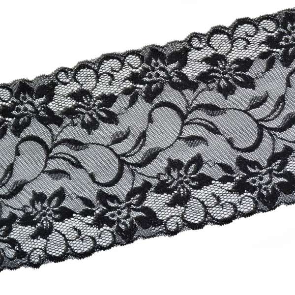 Кружево стрейч 180мм черное