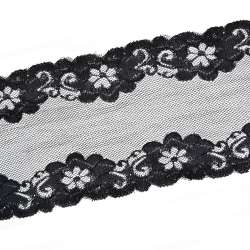 Кружево стрейч 180мм черное