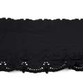 Кружево стрейч черное с цветами, ш.15см, 1-стор