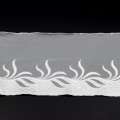 Кружево стрейч белое с листьями, ш.12см, 1-стор