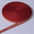 Лента отделочная красная с орнаментом желтым 15мм 13В19Г27