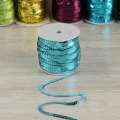 Тесьма-чешуя на нитке в один ряд 5мм бирюзовая светлая